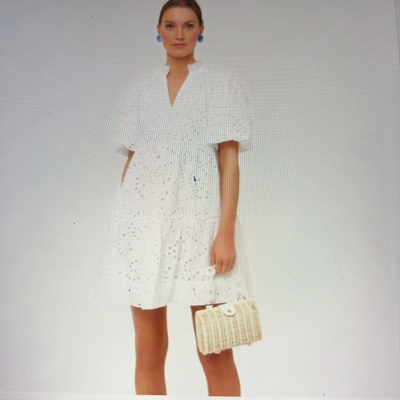 Tuckernuck Palmer White Eyelet Mini Dress XS - Picture 2 of 15